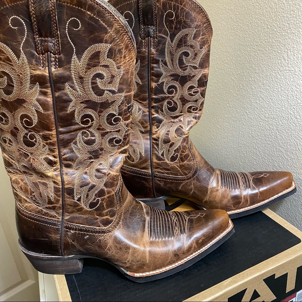ARIAT “Alabama” chocolate brown cowboy boots